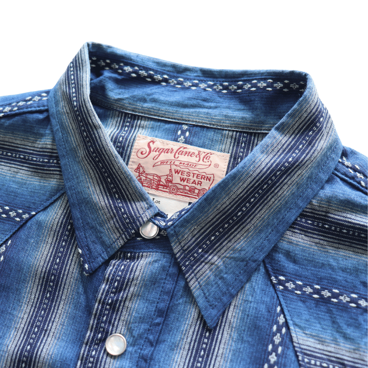 SUGAR CANE シュガーケーン SC29463 NATIVE AMERICAN DOBBY STRIPE L/S WESTERN SHIRT ネイティブアメリカドビーストライプ長袖ウエスタンシャツ