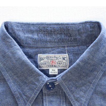 BUZZ RICKSON'S バズリクソンズ BR35856  BLUE CHAMBRAY WORK SHIRT  ブルーシャンブレーワークシャツ