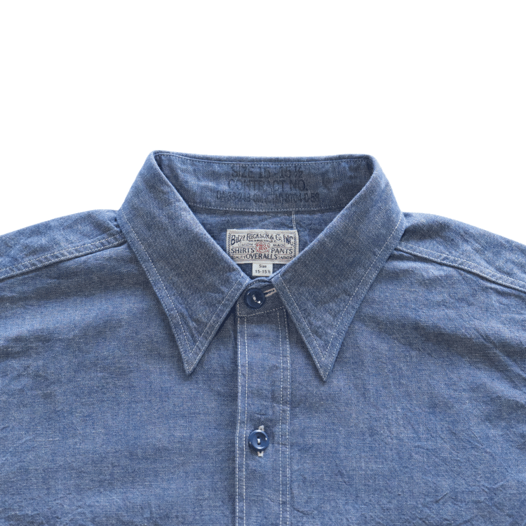 BUZZ RICKSON'S バズリクソンズ BR35856  BLUE CHAMBRAY WORK SHIRT  ブルーシャンブレーワークシャツ