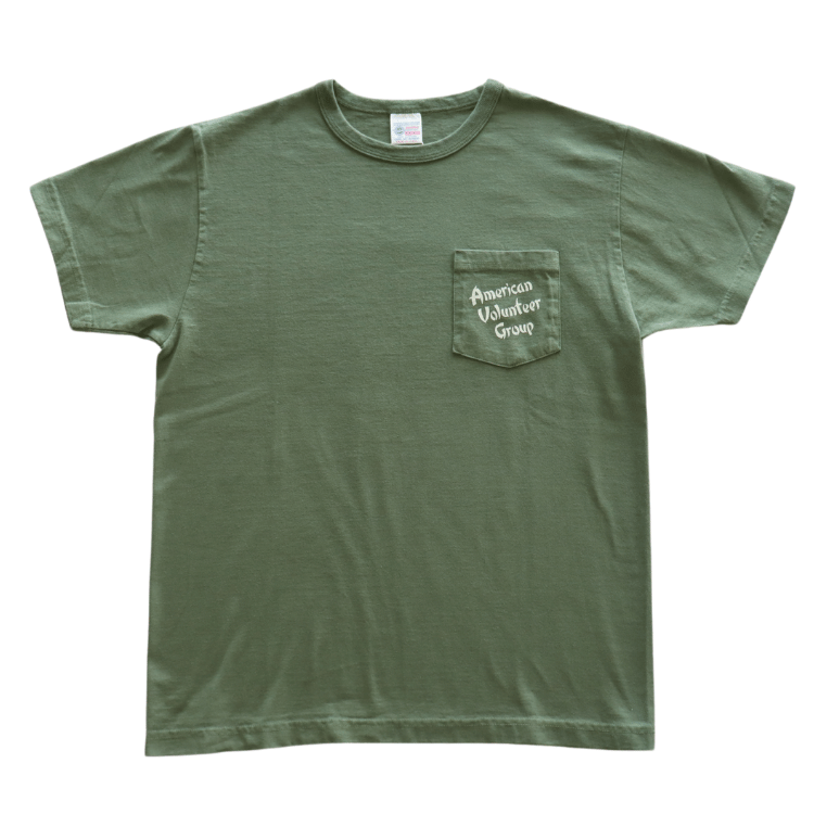 BUZZ RICKSON'S バズリクソンズ BR79581 S/S POCKET  T-SHIRT ポケットTシャツ3rd SQ.AMERICAN VOLUNTEER GROUP」フライングタイガース