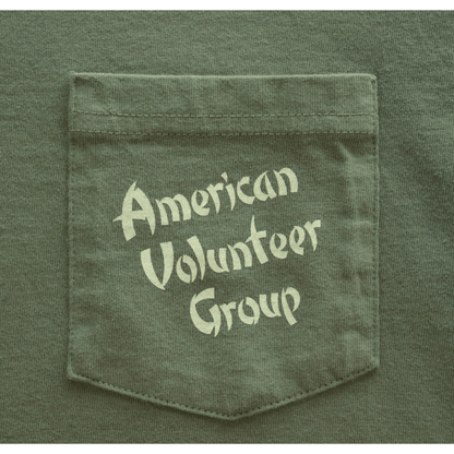 BUZZ RICKSON'S バズリクソンズ BR79581 S/S POCKET  T-SHIRT ポケットTシャツ3rd SQ.AMERICAN VOLUNTEER GROUP」フライングタイガース