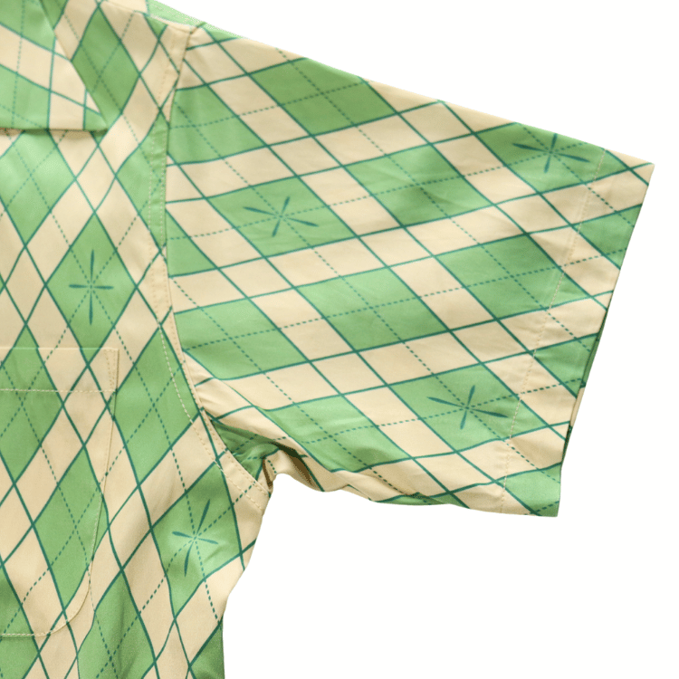 SAMURAI JEANS サムライジーンズ SSA25-01 蛇アーガイル総柄シャツ 業平菱アーガイル柄レーヨン