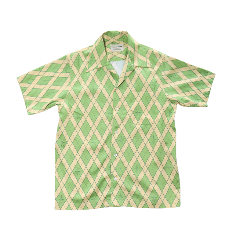 SAMURAI JEANS サムライジーンズ SSA25-01 蛇アーガイル総柄シャツ 業平菱アーガイル柄レーヨン