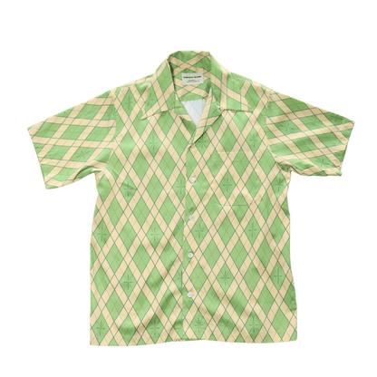 SAMURAI JEANS サムライジーンズ SSA25-01 蛇アーガイル総柄シャツ 業平菱アーガイル柄レーヨン