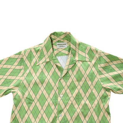 SAMURAI JEANS サムライジーンズ SSA25-01 蛇アーガイル総柄シャツ 業平菱アーガイル柄レーヨン