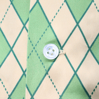 SAMURAI JEANS サムライジーンズ SSA25-01 蛇アーガイル総柄シャツ 業平菱アーガイル柄レーヨン