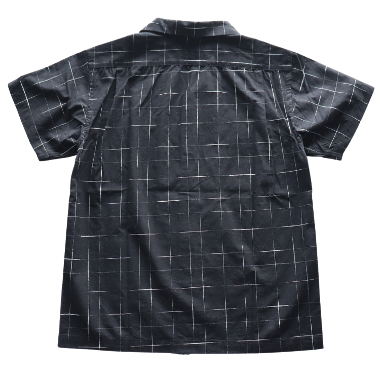 STUDIO D'ARTISAN ステュディオダルチザン  5720 KYOUTO BLACK DYEING KASURI SHIRT 京黒紋付染 絣 半袖シャツ