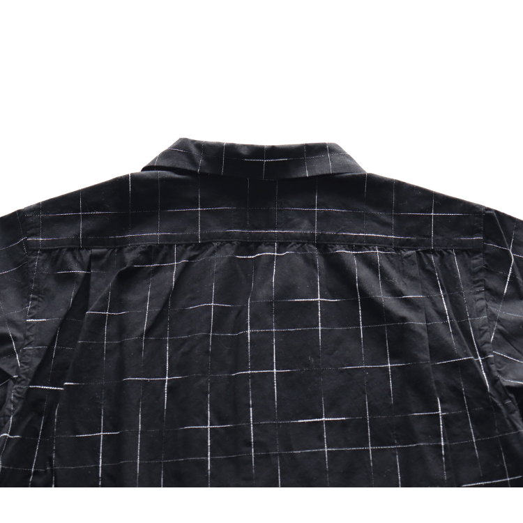STUDIO D'ARTISAN ステュディオダルチザン  5720 KYOUTO BLACK DYEING KASURI SHIRT 京黒紋付染 絣 半袖シャツ