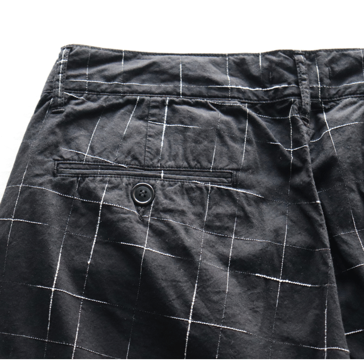 STUDIO D'ARTISAN ステュディオダルチザン 1900 KYOUTO BLACK DYEING KASURI SHORTS 京黒紋付染 絣 ショート パンツ