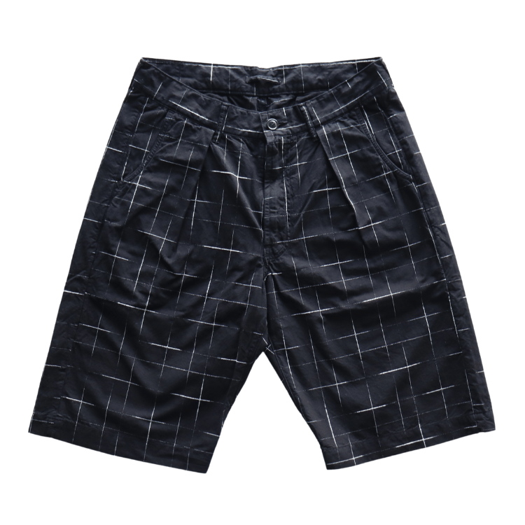 STUDIO D'ARTISAN ステュディオダルチザン 1900 KYOUTO BLACK DYEING KASURI SHORTS 京黒紋付染 絣 ショート パンツ