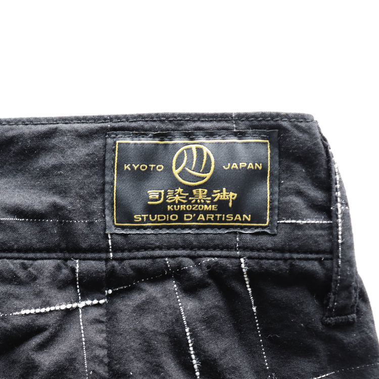 STUDIO D'ARTISAN ステュディオダルチザン 1900 KYOUTO BLACK DYEING KASURI SHORTS 京黒紋付染 絣 ショート パンツ