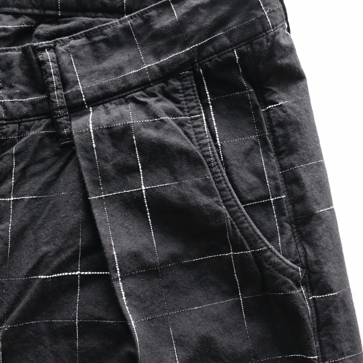 STUDIO D'ARTISAN ステュディオダルチザン 1900 KYOUTO BLACK DYEING KASURI SHORTS 京黒紋付染 絣 ショート パンツ