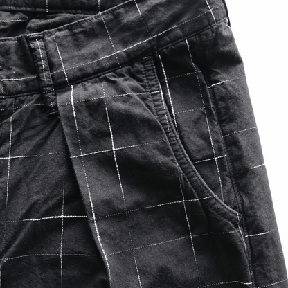 STUDIO D'ARTISAN ステュディオダルチザン 1900 KYOUTO BLACK DYEING KASURI SHORTS 京黒紋付染 絣 ショート パンツ