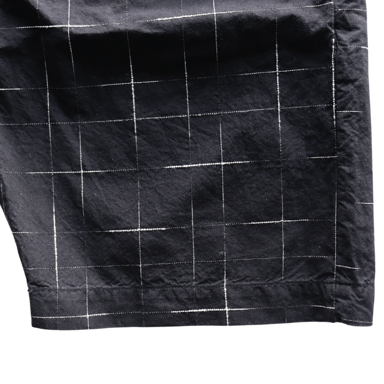 STUDIO D'ARTISAN ステュディオダルチザン 1900 KYOUTO BLACK DYEING KASURI SHORTS 京黒紋付染 絣 ショート パンツ