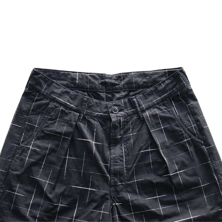 STUDIO D'ARTISAN ステュディオダルチザン 1900 KYOUTO BLACK DYEING KASURI SHORTS 京黒紋付染 絣 ショート パンツ