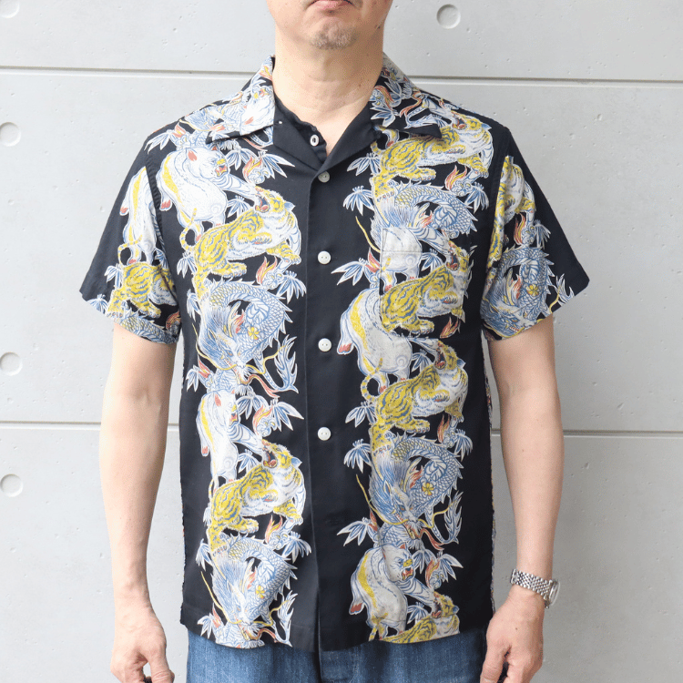 STUDIO D'ARTISAN ステュディオダルチザン　5721 トルネード豚アロハシャツ