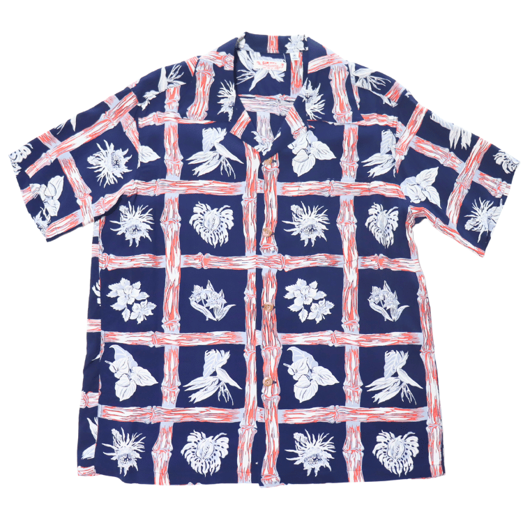 SUN SURF サンサーフ SS39419 RAYON HAWAIIAN SHIRT “ISLAND PLANTS” レーヨンハワイアンシャツ  カメハメハ・ガーメント アイランドプランツ