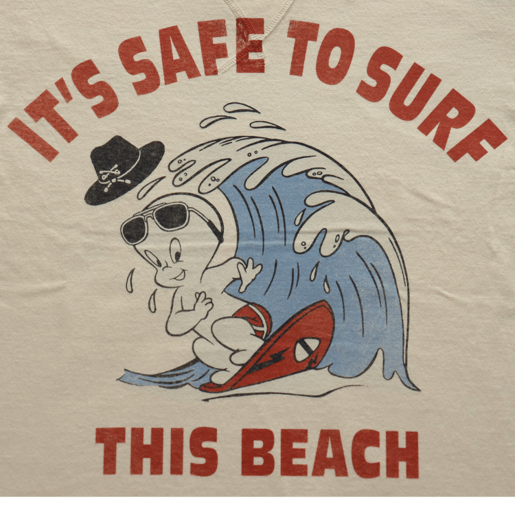 TOYS McCOY トイズマッコイ TMC2504 CASPER TEE "IT'S SAFE TO SURF" プリントTシャツ キャスパー