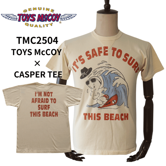 TOYS McCOY トイズマッコイ TMC2504 CASPER TEE "IT'S SAFE TO SURF" プリントTシャツ キャスパー