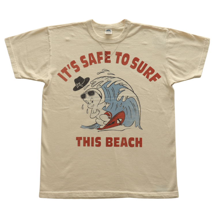 TOYS McCOY トイズマッコイ TMC2504 CASPER TEE "IT'S SAFE TO SURF" プリントTシャツ キャスパー