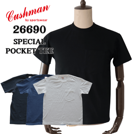 CUSHMAN クッシュマン 26690 SPECIAL POCKET TEE スペシャルポケットTee 天竺Tシャツ 半袖T