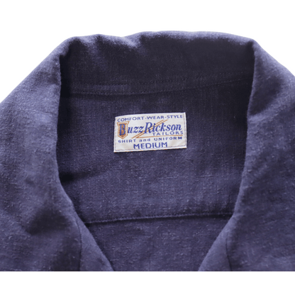 BUZZ RICKSON'S バズリクソンズ BR39510 U.S. NAVY RAYON LINEN OPEN SHIRT with CHAIN EMBROIDERED レーヨンリネン オープンシャツ