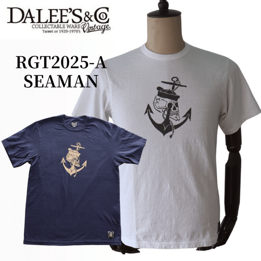 DALEE'S&CO ダリーズ by DELUXEWARE  RGT2025-A SEAMAN シーマン 1920年代 7oz超伸縮 クラシック半袖Tシャツ