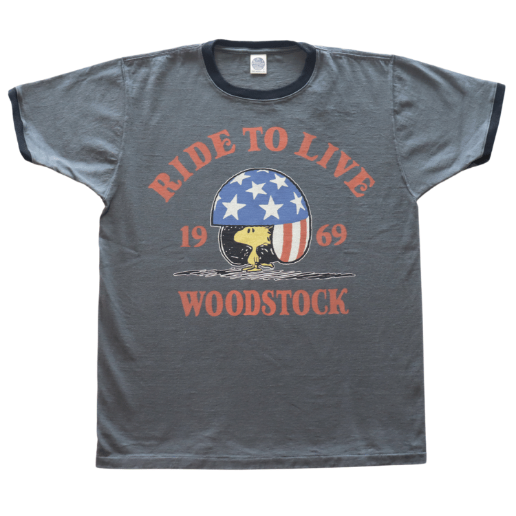 TOYS McCOY トイズマッコイ TMC2522 SNOOPY TEE ウッドストック "ライド・トゥー・ライブ・1969" 半袖Tシャツ