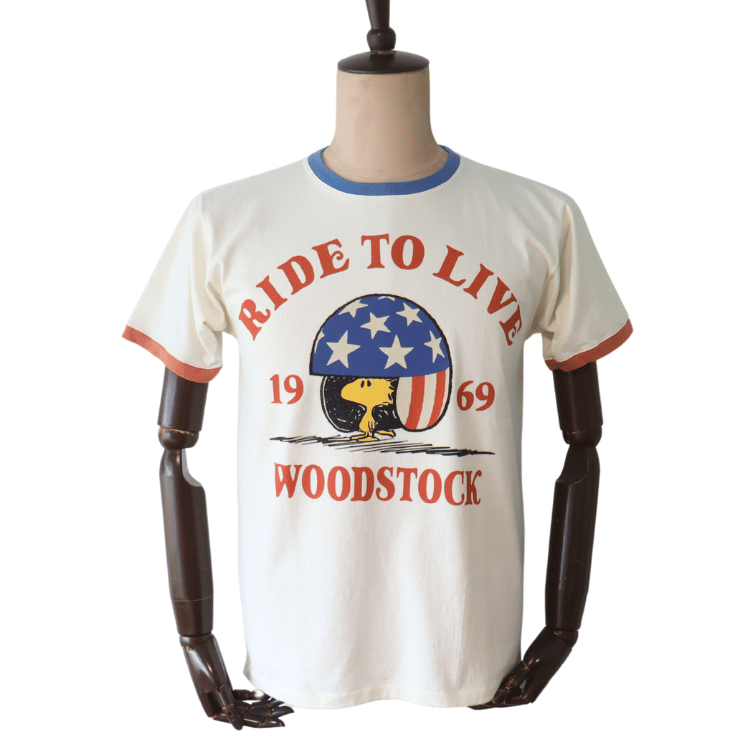 TOYS McCOY トイズマッコイ TMC2522 SNOOPY TEE ウッドストック "ライド・トゥー・ライブ・1969" 半袖Tシャツ