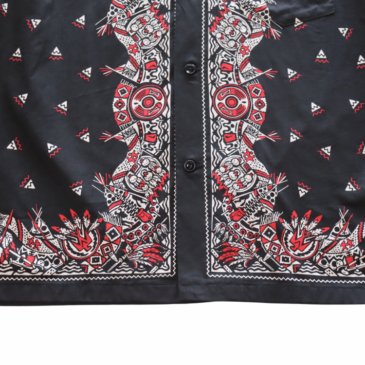 SUGAR CANE シュガーケーン SC39466 NATIVE AMERICAN BANDANA PRINT OPEN SHIRT ネイティブアメリカンバンダナプリントオープンシャツ
