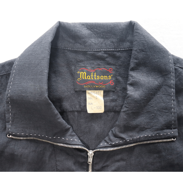 MATTSONS マットソンズ HAND STITTCH ZIP-UP PULL OVER SHIRTS 65461 ハンドステッチ ジップアッププルオーバーシャツ リネン100%