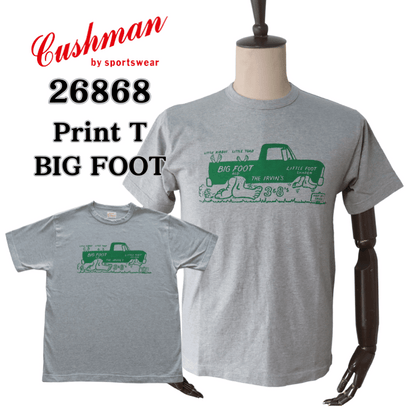 CUSHMAN クッシュマン 26868 Print T  "BIG FOOT"  プリントT
