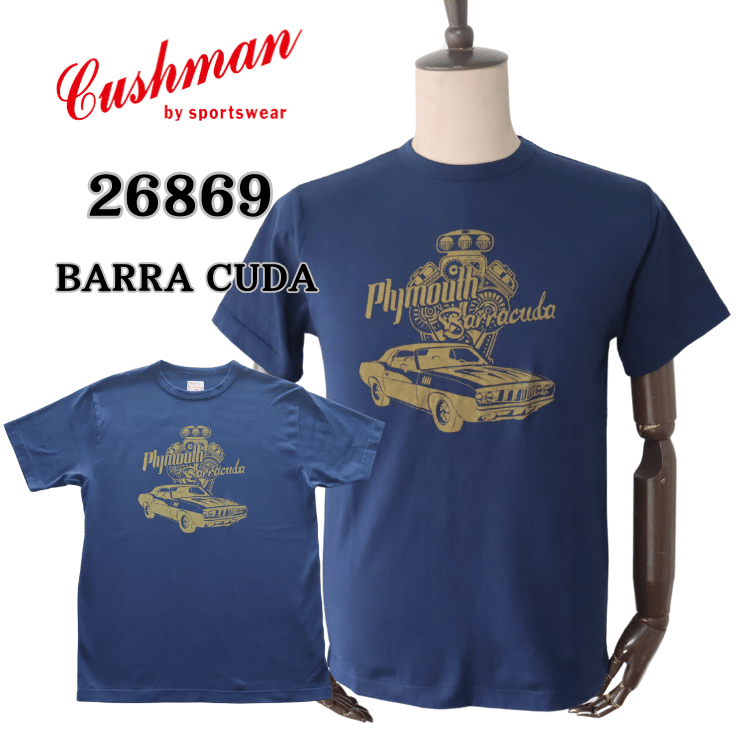 CUSHMAN クッシュマン 26869 Print T  "BARRA CUDA"  プリントT シャツ