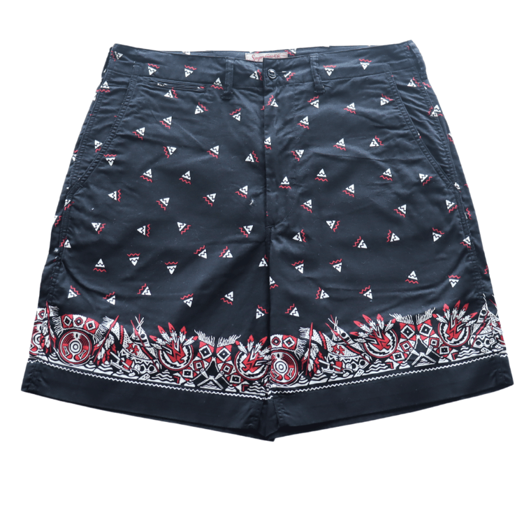 SUGAR CANE シュガーケーン SC52538 NATIVE AMERICAN BANDANA PRINT WORK SHORTS  ネイティブアメリカンバンダナプリントワークショーツ