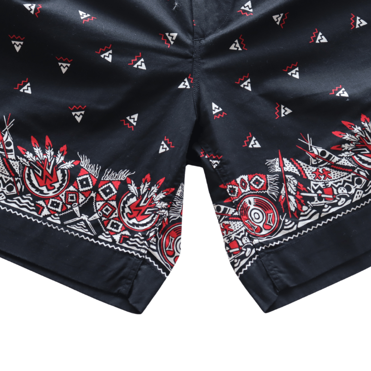 SUGAR CANE シュガーケーン SC52538 NATIVE AMERICAN BANDANA PRINT WORK SHORTS  ネイティブアメリカンバンダナプリントワークショーツ