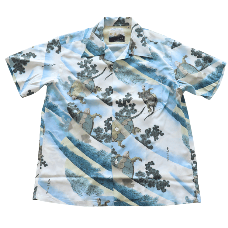 SUN SURF サンサーフ SS39461 SUN SURF × 葛飾北斎 SPECIAL EDITION “亀” スペシャルエディション ハワイアンシャツ アロハシャツ