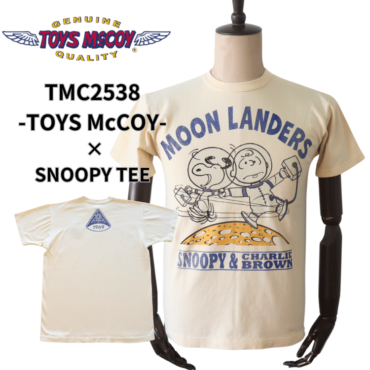 TOYS McCOY トイズマッコイ TMC2538 TOYS McCOY × SNOOPY TEE  “MOON LANDERS” アポロ10号 スヌーピー チャーリーブラウン