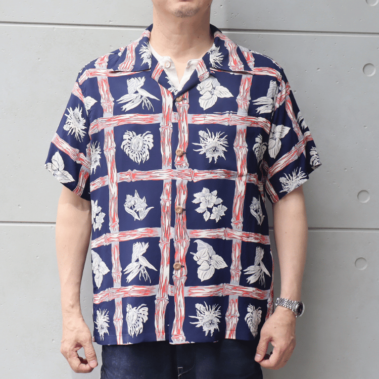 SUN SURF サンサーフ SS39419 RAYON HAWAIIAN SHIRT “ISLAND PLANTS” レーヨンハワイアンシャツ  カメハメハ・ガーメント アイランドプランツ