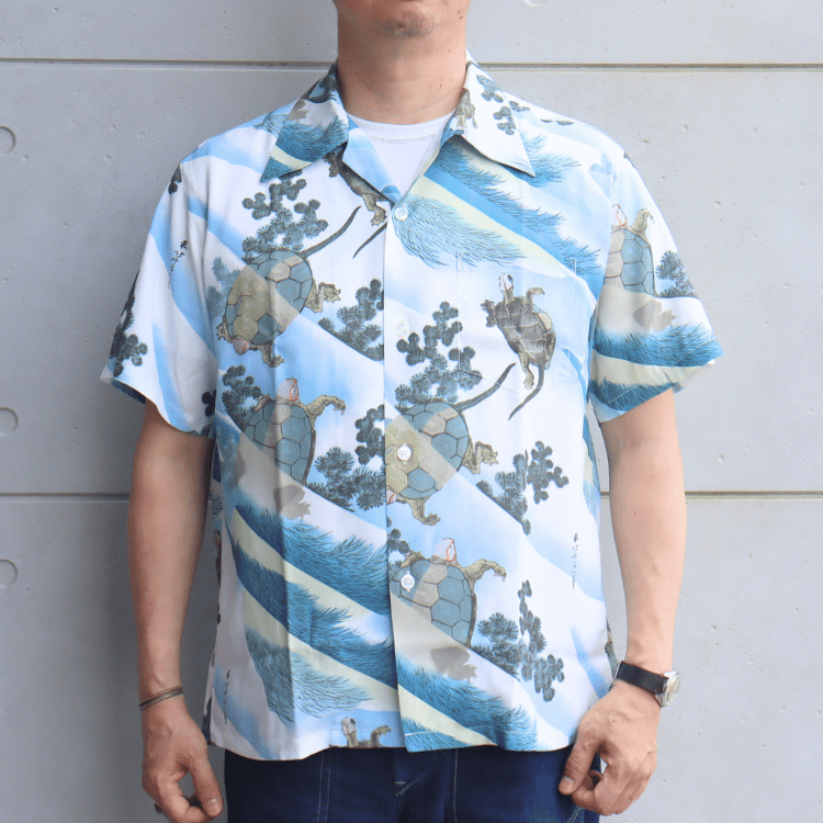 SUN SURF サンサーフ SS39461 SUN SURF × 葛飾北斎 SPECIAL EDITION “亀” スペシャルエディション ハワイアンシャツ アロハシャツ