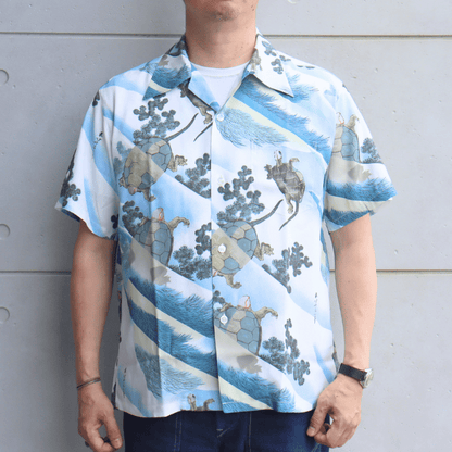 SUN SURF サンサーフ SS39461 SUN SURF × 葛飾北斎 SPECIAL EDITION “亀” スペシャルエディション ハワイアンシャツ アロハシャツ