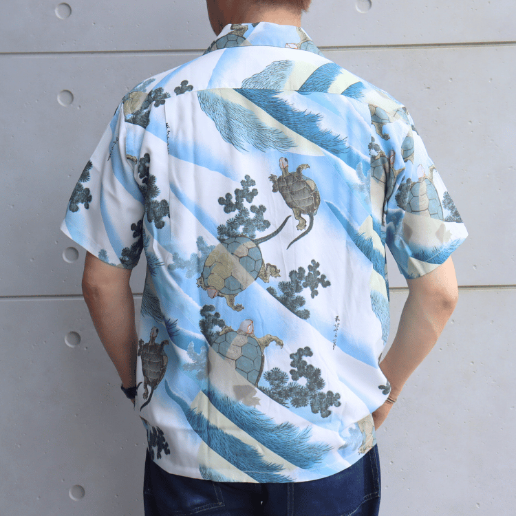 SUN SURF サンサーフ SS39461 SUN SURF × 葛飾北斎 SPECIAL EDITION “亀” スペシャルエディション ハワイアンシャツ アロハシャツ