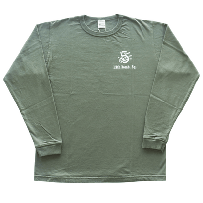 BUZZ RICKSON'S バズリクソンズ BR69628 L/S T-SHIRT 13th BOMB.SQ.THE GRIM REAPERSプリント長袖ミリタリーＴシャツ