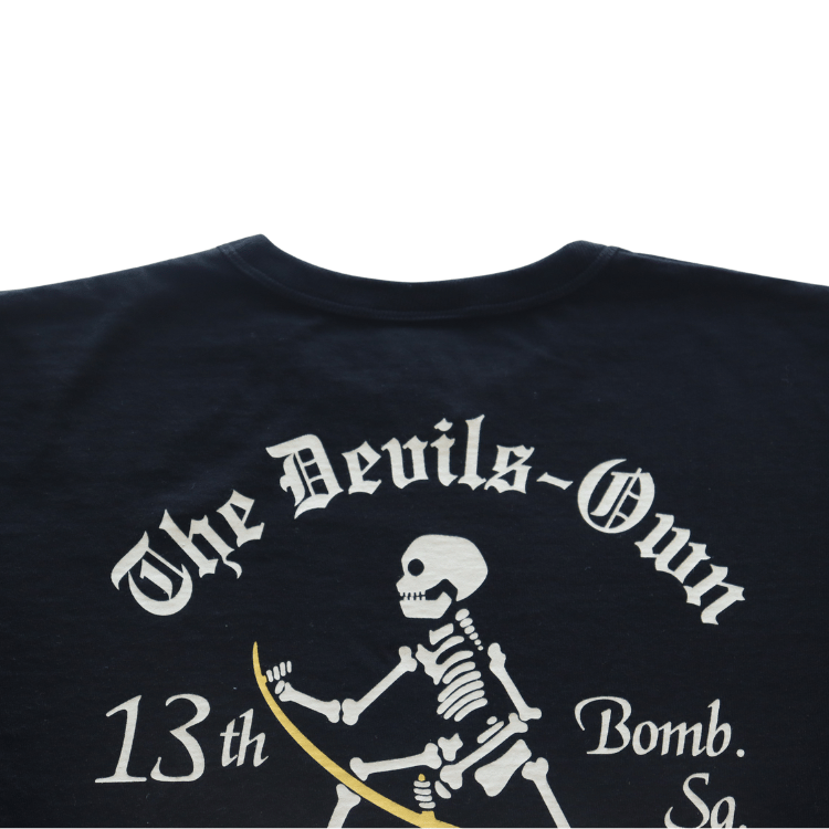 BUZZ RICKSON'S バズリクソンズ BR69628 L/S T-SHIRT 13th BOMB.SQ.THE GRIM REAPERSプリント長袖ミリタリーＴシャツ