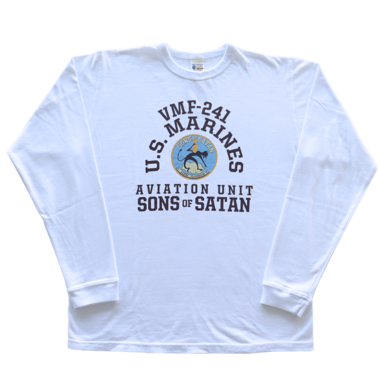 BUZZ RICKSON'S バズリクソンズ BR69627 L/S T-SHIRT VMF-241 SONS OF SATAN プリント長袖ミリタリーＴシャツ