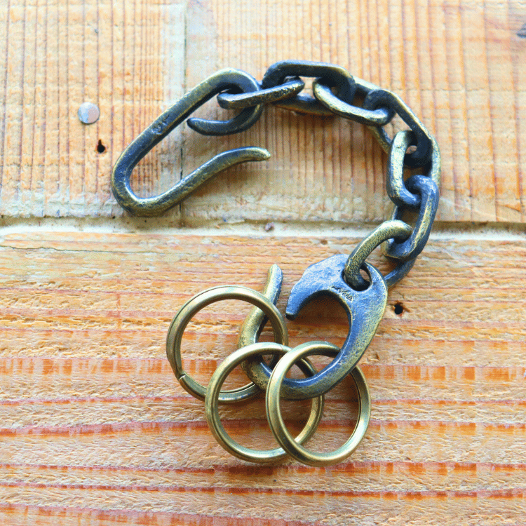 池之端銀革店 Haru H-1008B ブラス キーチェーン サンドキャスト