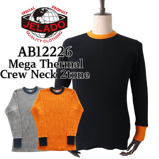 JELADO ジェラード  AB12226 Mega Thermal Crew Neck 2tone メガサーマルクルーネックT 長袖