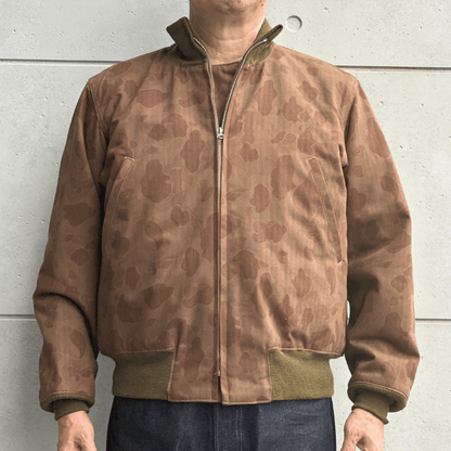 BUZZ RICKSON'S バズリクソンズ BR15768 AVIATION ASSOCIATES TANKERS CAMOUFLAGE OVER DYE タンカーズ カモフラージュ ジャケット 航空隊 パイロット カエルの皮膚”（フロッグスキン）野戦服 装備用素材 タンカースジャケット ヘリンボーンツイル