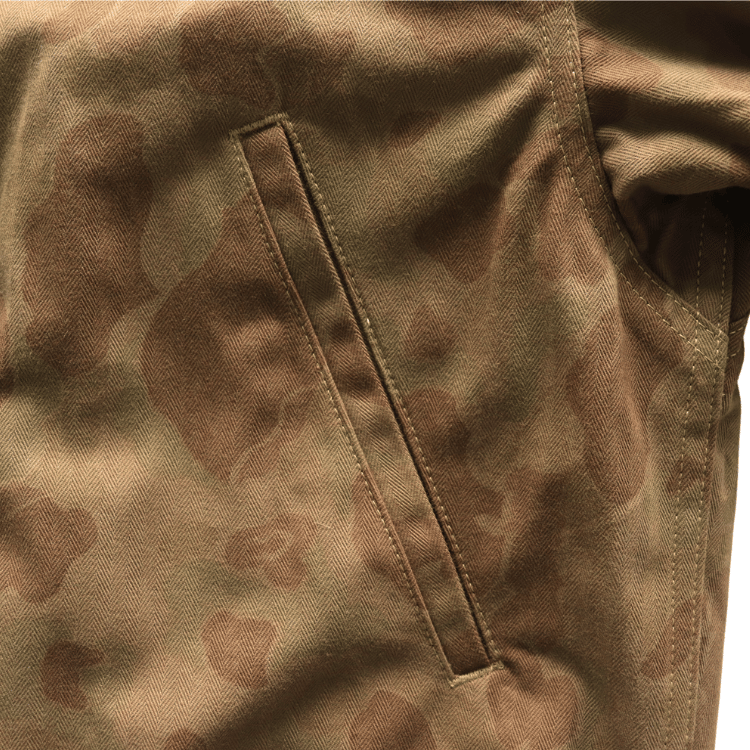 BUZZ RICKSON'S バズリクソンズ BR15768 AVIATION ASSOCIATES TANKERS CAMOUFLAGE OVER DYE タンカーズ カモフラージュ ジャケット 航空隊 パイロット カエルの皮膚”（フロッグスキン）野戦服 装備用素材 タンカースジャケット ヘリンボーンツイル