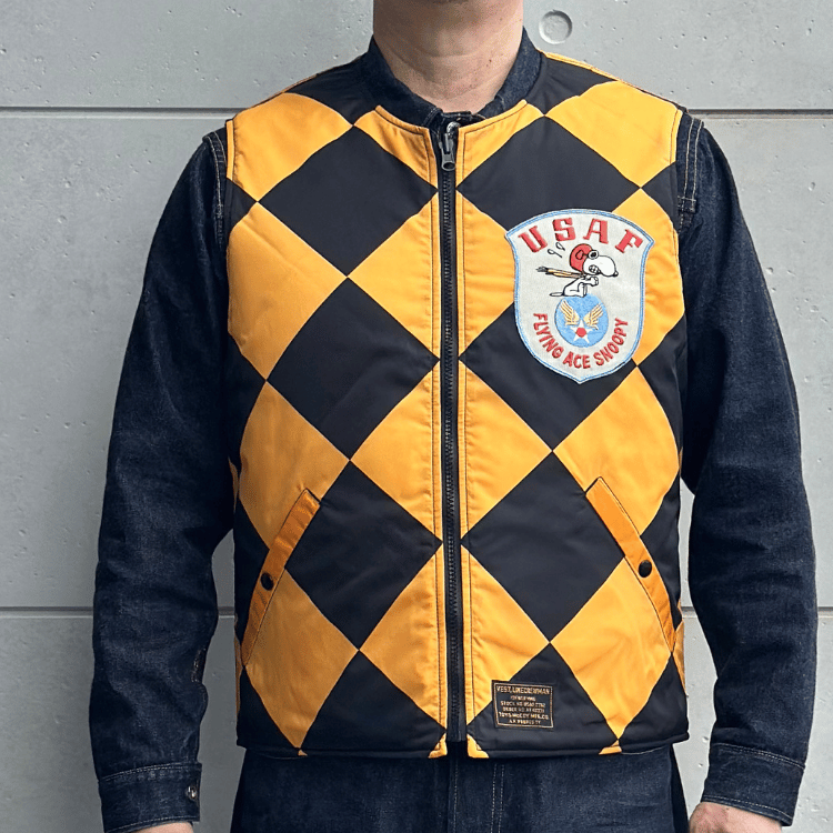 TOYS McCOY トイズマッコイ TMJ2542 VEST,LINECREWMAN "TYPE G-1" SNOOPY "USAF FLYING ACE SNOOPY" ベスト ラインクルーマン タイプG-1 スヌーピー USAF フライングエーススヌーピー リバーシブル仕様 保温性