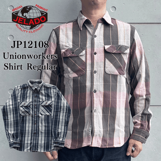 JELADO ジェラード JP12108 Unionworkers Shirt Regular ユニオンワーカーズシャツ ネルシャツ
